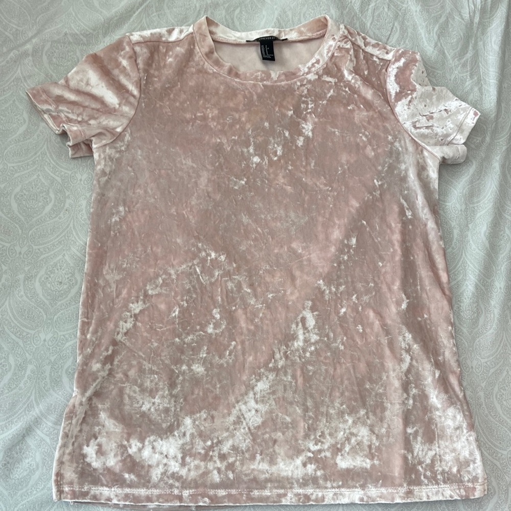 Pink velvet shirt